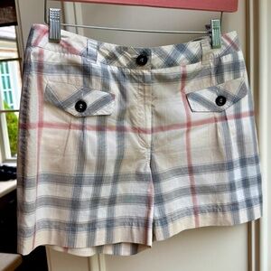 Burberry Plaid Cotton Shorts